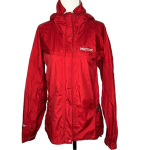 MARMOT Red  Full Zipper Rain Coat Windbreaker